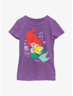 HER Disney The Little Mermaid Ariel And Flounder Youth Girls T-Shirt