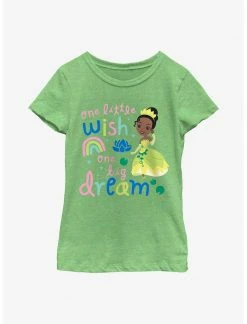 HER Disney Princess & The Frog Tiana One Little Wish One Big Dream Cartoon Youth Girls T-Shirt