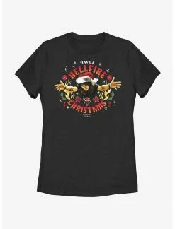 HER Stranger Things Hellfire Christmas Santa Eddie Womens T-Shirt