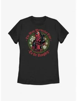 HER Marvel Deadpool Wonderful Time To Be Naughty Womens T-Shirt