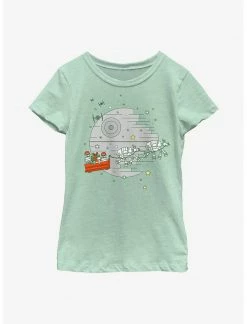HER Star Wars Christmas Death Star Youth Girls T-Shirt