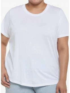 HUNIVERS Her Universe White Crewneck Favorite T-Shirt Plus Size