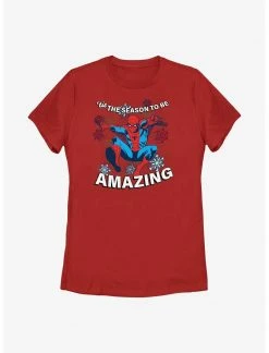 HER Marvel Holiday Spider-Man Womens T-Shirt