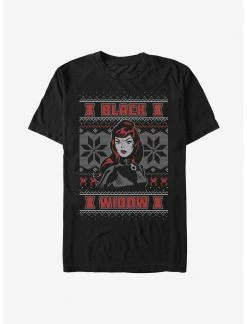 HER Marvel Black Widow Ugly Christmas T-Shirt