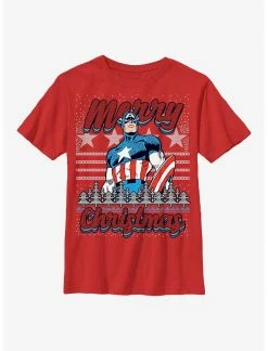 HER Marvel Captain America Christmas Youth T-Shirt