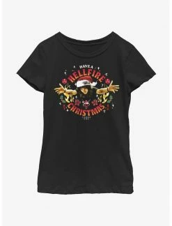 HER Stranger Things Hellfire Christmas Santa Eddie Youth Girls T-Shirt
