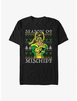 HER Marvel Loki Mischief Season Ugly Christmas T-Shirt