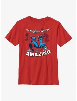HER Marvel Holiday Spider-Man Youth T-Shirt