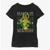 HER Marvel Loki Mischief Season Ugly Christmas Youth Girls T-Shirt