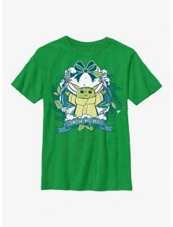 HER Star Wars The Mandalorian Snow Ho Ho Grogu Youth T-Shirt