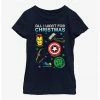 HER Marvel Avengers Christmas List Youth Girls T-Shirt