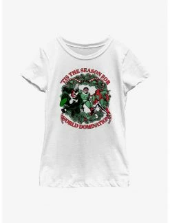 HER Marvel Venom, Doctor Octopus & Green Goblin Tis The Season For World Domination Youth Girls T-Shirt