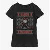 HER Marvel Black Widow Ugly Christmas Youth Girls T-Shirt
