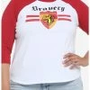 HUNIVERS Harry Potter Gryffindor Varsity Raglan Crop T-Shirt Plus Size