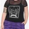 HUNIVERS Harry Potter Patronus Mesh Crop Twofer Top Plus Size