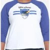 HUNIVERS Harry Potter Ravenclaw Varsity Crop Raglan T-Shirt Plus Size
