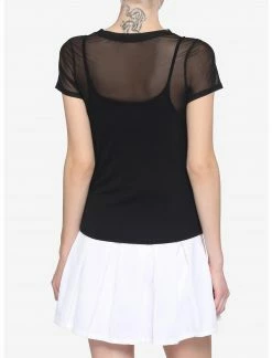 HUNIVERS Harry Potter Patronus Mesh Crop Twofer Top -HER SHOP unnamed file 1354