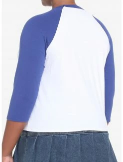 HUNIVERS Harry Potter Ravenclaw Varsity Crop Raglan T-Shirt Plus Size -HER SHOP unnamed file 136