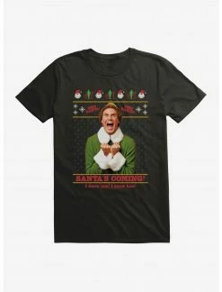 HER Elf Santa'S Coming! I Know Him! T-Shirt