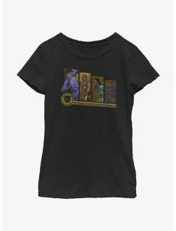 Marvel Black Panther: Wakanda Forever Hero Panels Youth Girls T-Shirt