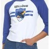 HUNIVERS Harry Potter Ravenclaw Varsity Crop Raglan T-Shirt