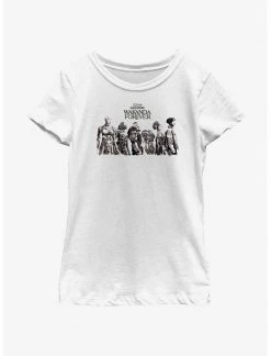 Marvel Black Panther: Wakanda Forever Character Lineup Youth Girls T-Shirt