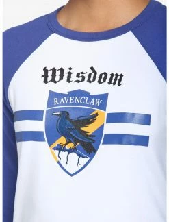 HUNIVERS Harry Potter Ravenclaw Varsity Crop Raglan T-Shirt -HER SHOP unnamed file 142