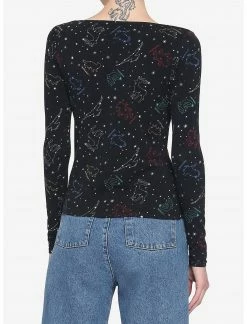 HUNIVERS Harry Potter Constellation Long-Sleeve Top -HER SHOP unnamed file 1423