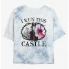HER Disney Sleeping Beauty Maleficent I Run This Castle Womens Tie-Dye Crop T-Shirt