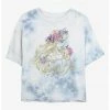 HER Disney Sleeping Beauty Outline Beauty Womens Tie-Dye Crop T-Shirt