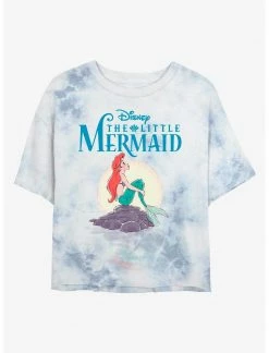 HER Disney The Little Mermaid Part Of Your World Womens Tie-Dye Crop T-Shirt