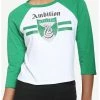 HUNIVERS Harry Potter Slytherin Varsity Crop Raglan T-Shirt