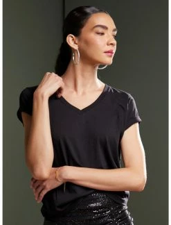 HUNIVERS Her Universe Black V-Neck Favorite T-Shirt