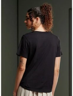 HUNIVERS Her Universe Black V-Neck Favorite T-Shirt -HER SHOP unnamed file 169