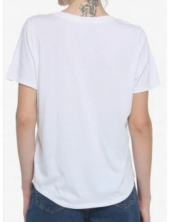 HUNIVERS Her Universe White V-Neck Favorite T-Shirt -HER SHOP unnamed file 179