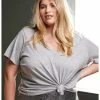 HUNIVERS Her Universe Heather Grey V-Neck Favorite T-Shirt Plus Size