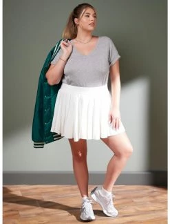 HUNIVERS Her Universe Heather Grey V-Neck Favorite T-Shirt Plus Size -HER SHOP unnamed file 183