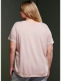 HUNIVERS Her Universe Dusty Pink Scoop Neck Favorite T-Shirt Plus Size -HER SHOP unnamed file 187