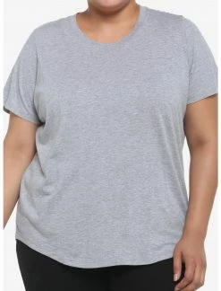 HUNIVERS Her Universe Heather Grey Crewneck Favorite T-Shirt Plus Size