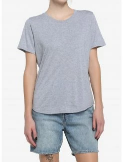 HUNIVERS Her Universe Heather Grey Crewneck Favorite T-Shirt