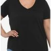 HUNIVERS Her Universe Black V-Neck Favorite T-Shirt Plus Size