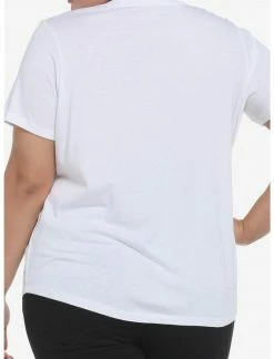 HUNIVERS Her Universe White V-Neck Favorite T-Shirt Plus Size -HER SHOP unnamed file 224