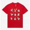 HUNIVERS Disney Mickey Mouse And Friends Holiday Grid Boyfriend Fit T-Shirt