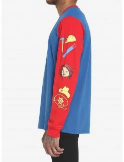 OURUNVRS Chucky Good Guys Color-Block Long-Sleeve T-Shirt -HER SHOP unnamed file 289