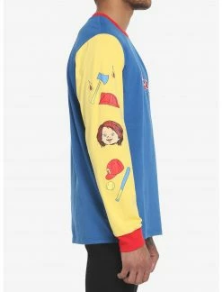 OURUNVRS Chucky Good Guys Color-Block Long-Sleeve T-Shirt -HER SHOP unnamed file 290
