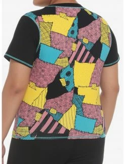 HUNIVERS The Nightmare Before Christmas Sally Patchwork Skimmer Top Plus Size -HER SHOP unnamed file 301