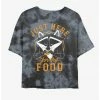 Disney Pocahontas Meeko Just Here For The Food Tie-Dye Womens Crop T-Shirt