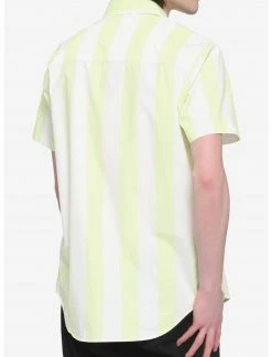 HUNIVERS Keroppi Stripe Woven Button-Up -HER SHOP unnamed file 319