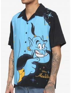 HER SHOP 14 OURUNVRS Our Universe Disney Aladdin Genie Woven Button-Up