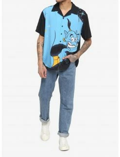 OURUNVRS Our Universe Disney Aladdin Genie Woven Button-Up -HER SHOP unnamed file 348